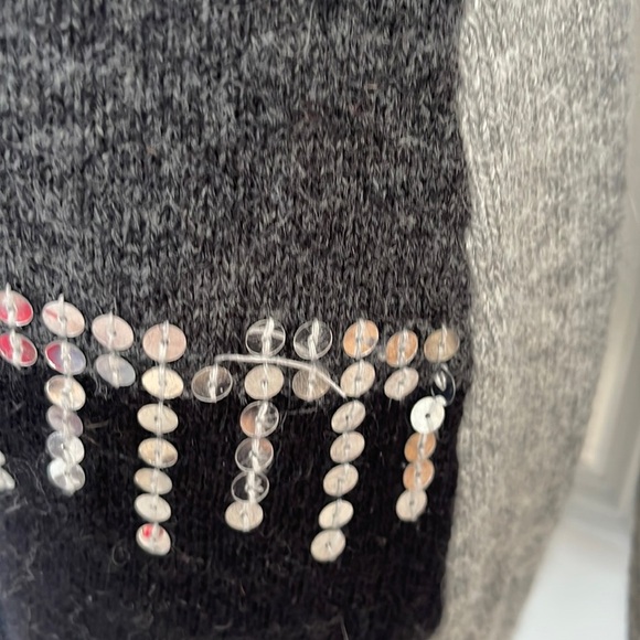 Sequined Grey Color Block Sweater BKE boutique - Picture 5 of 7